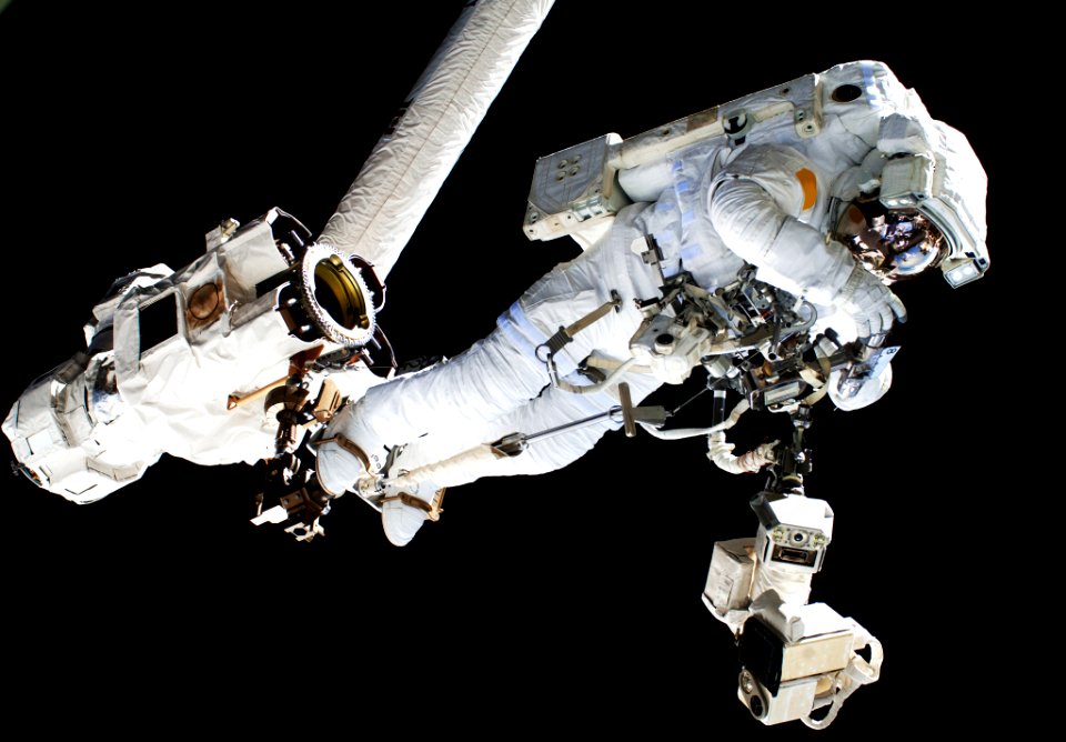NASA astronauts in space -