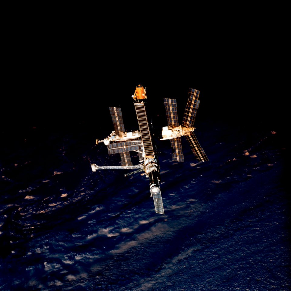 Following the Space Shuttle Atlantis - Russian Mir Space Station undocking activities.