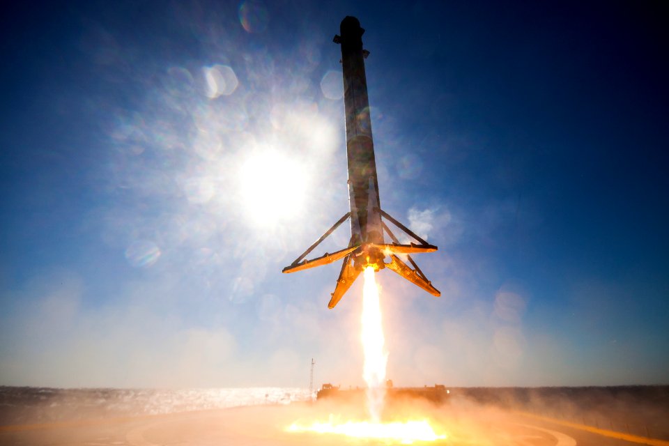 CRS–8 first stage landing (2016). photo