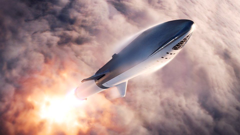Artist Illustration of BFR in flight (2018).