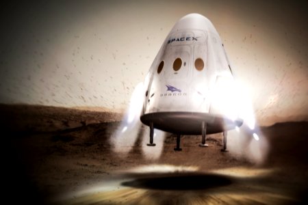 Dragon to Mars (2015). Concept art of sending Dragon to Mars.