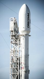 ORBCOMM–2 (2015). Falcon 9 on the pad in advance of mission to launch 11 ORBCOMM satellites & attempt 1st stage landing. photo