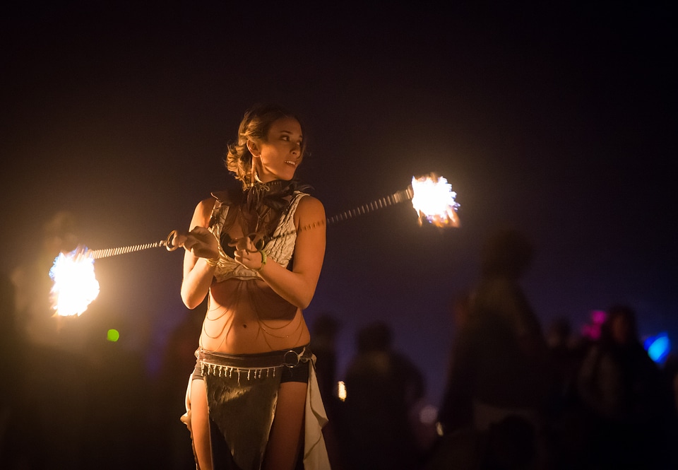 Artistic woman dancer