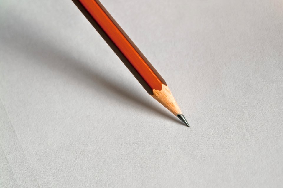 Pencil On White Paper