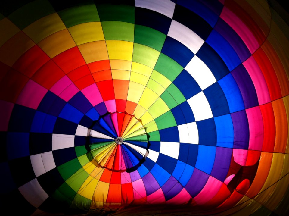 Inside Colorful Hot Air Balloon