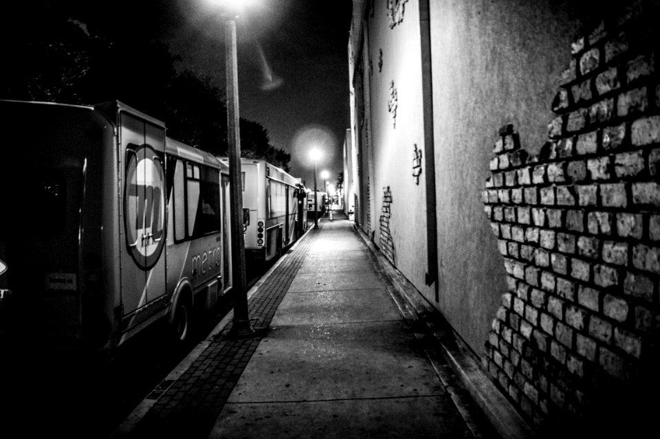 Urban Street In Black And White