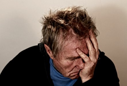 Portrait Of Depressed Man