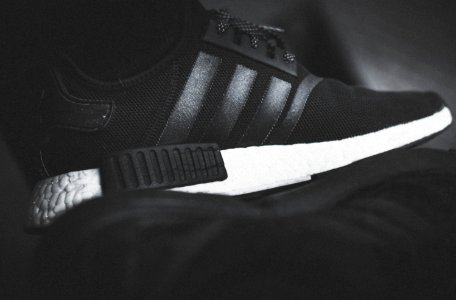 Black And White Adidas Sneakers photo