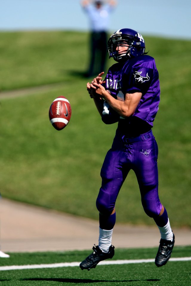 Man In Blue Football Jersey