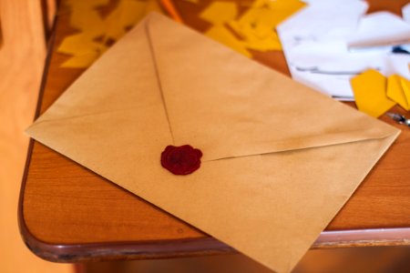 Brown Paper Envelope On Table