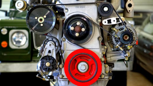 Grey And Black Engine