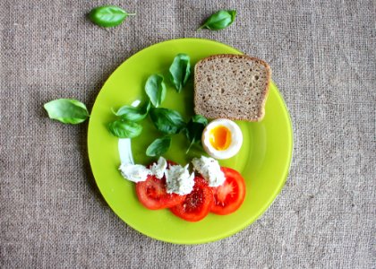 Bread On Green Ceramic Plate