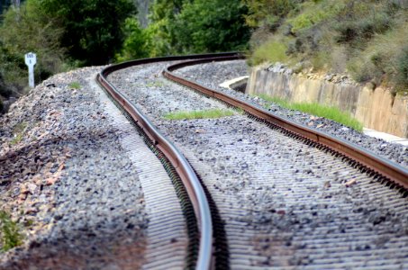 Train Tracks Winding A Mill