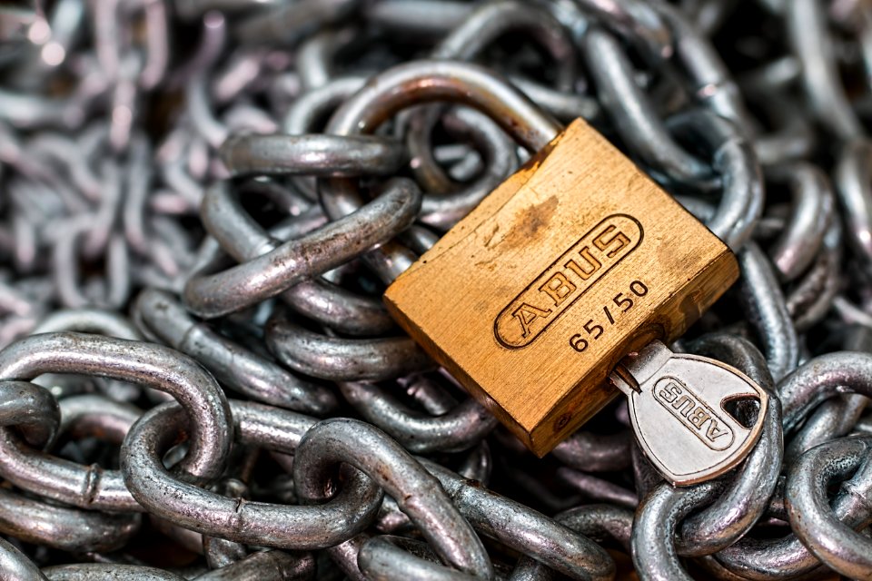 Padlock And Steel Chain