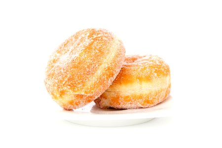 Two Creme Filled Donuts photo