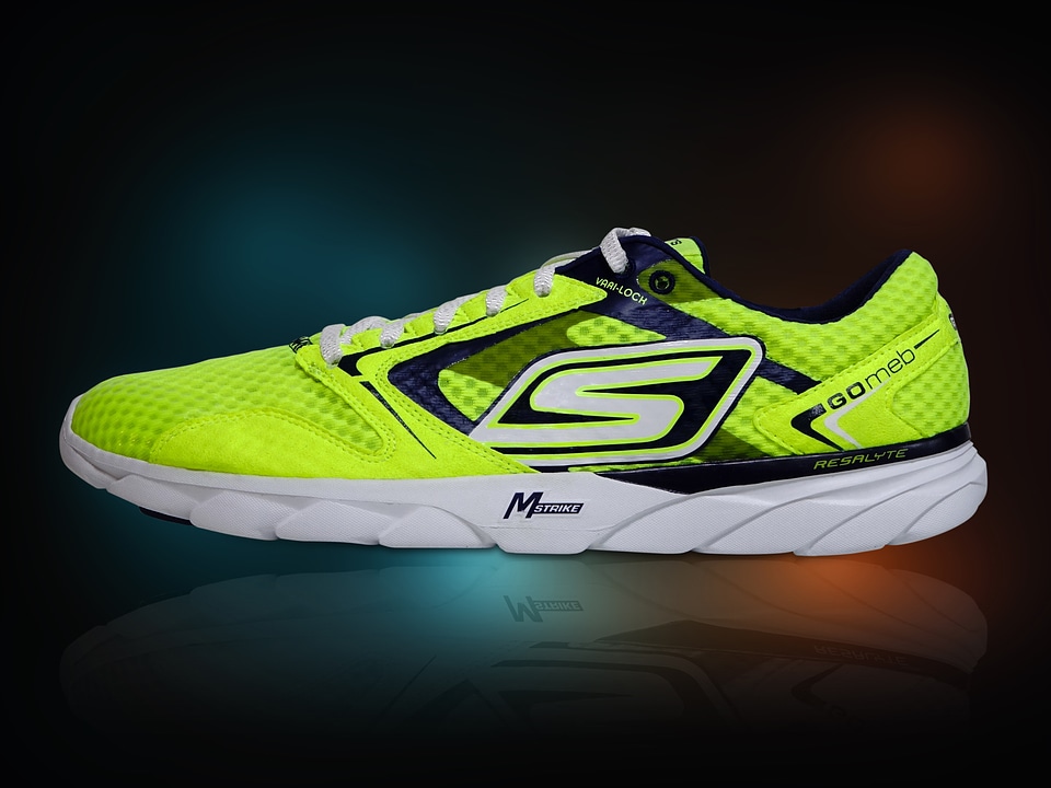 Yellow shoe track and field