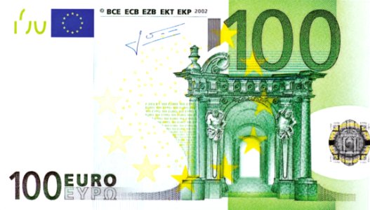 100 Euro Note photo
