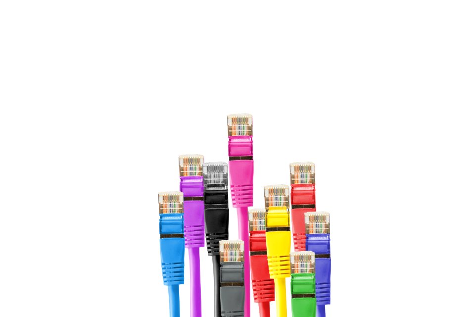 Colorful Cables On White