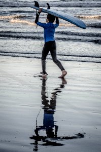 Young Boy With Surfboard photo