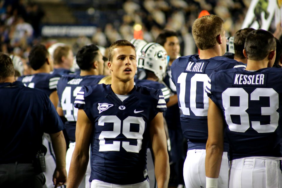 Football Team On Sidelines