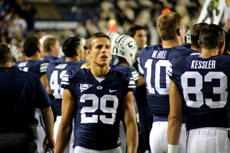 Football Team On Sidelines