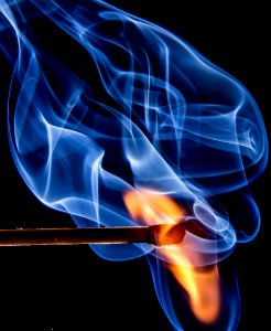 Blue And Yellow Flame Painting