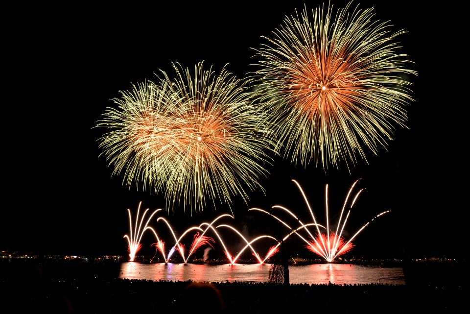 Yellow Orange And Red Fireworks During Nighttime