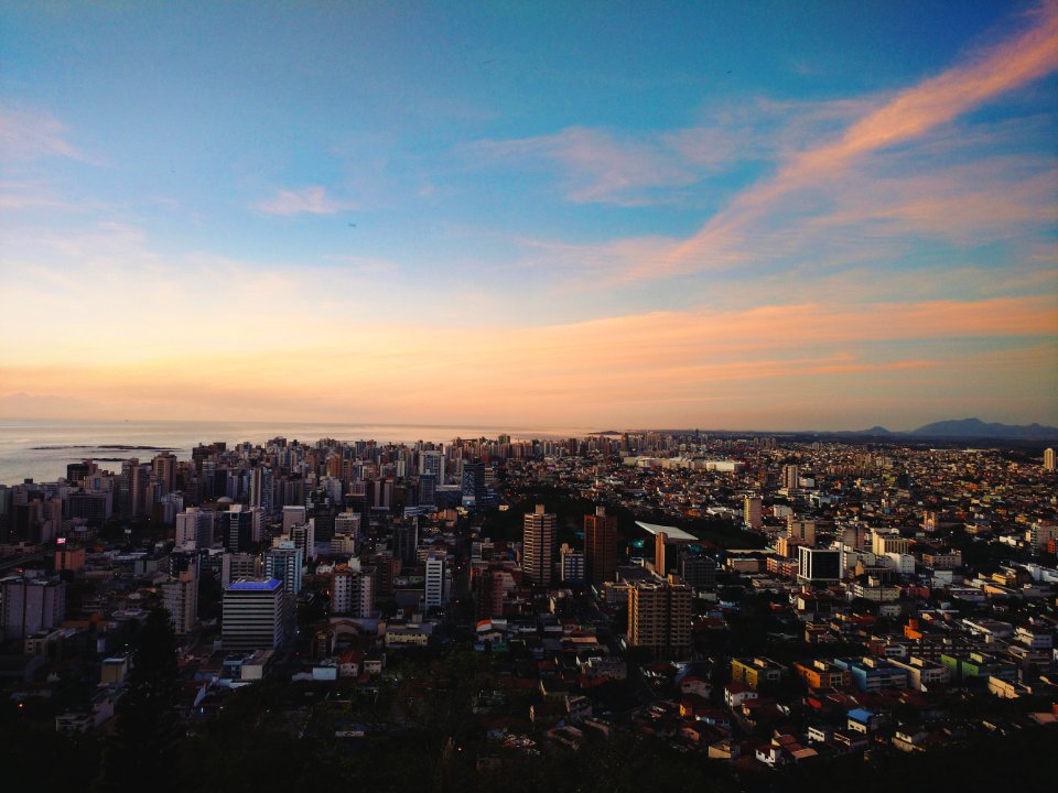 Aerial View Of Modern City Skyline