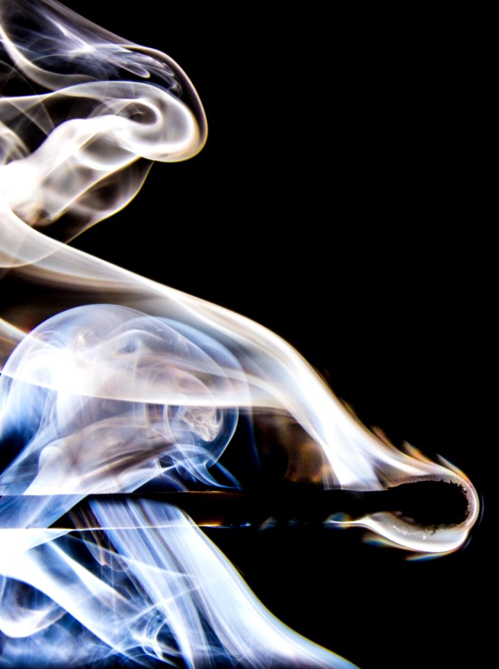 Blue And White Smoke Illustration