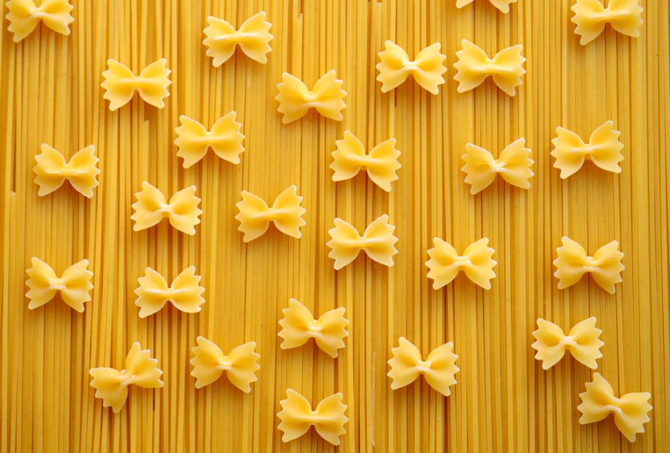 Ribbon Pastry Pasta On Fettuccini photo