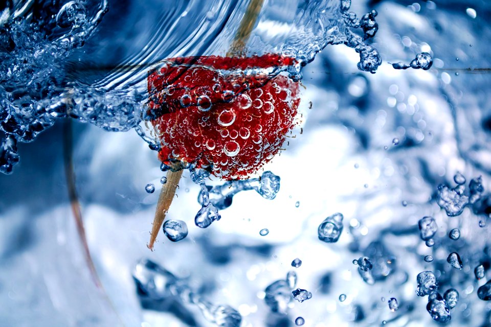 Raspberry In Bubbly Water