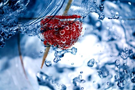 Raspberry In Bubbly Water