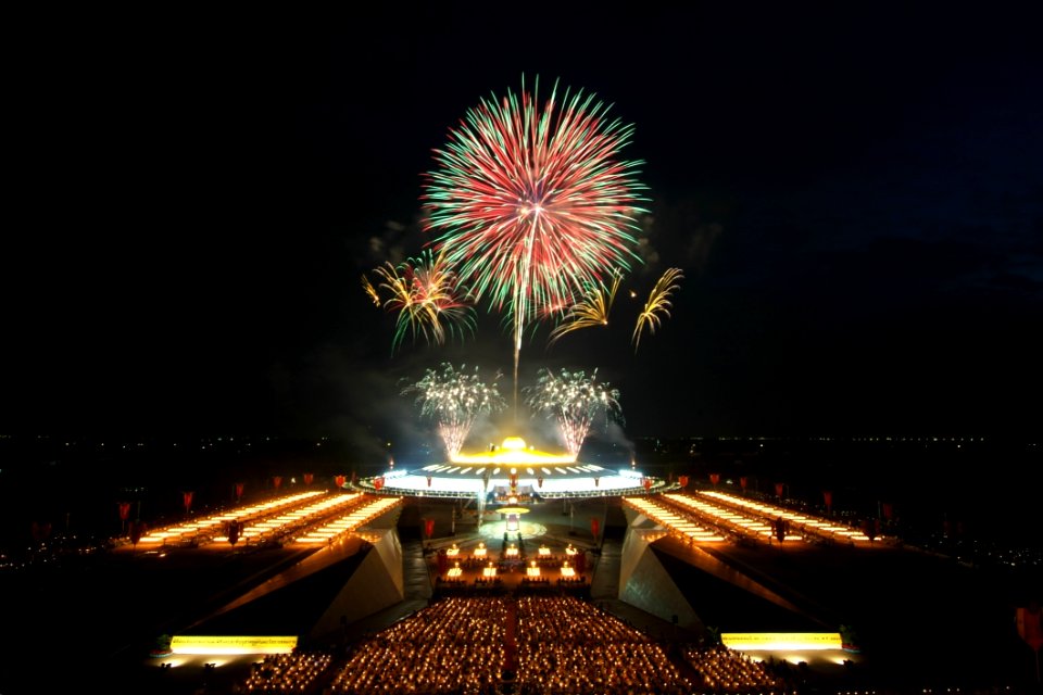 New Years Eve Firework Display At Night