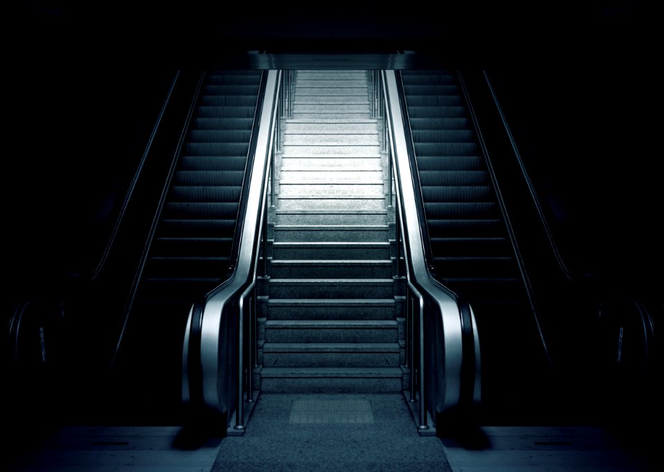 Escalator And Stairs