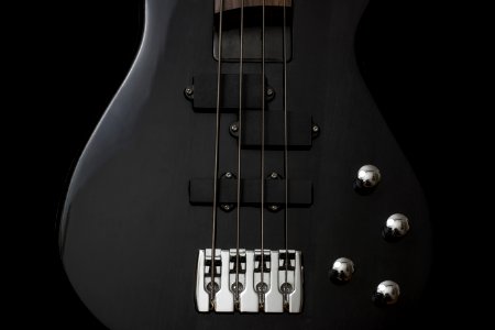 Black 4 Stringed Guitar photo
