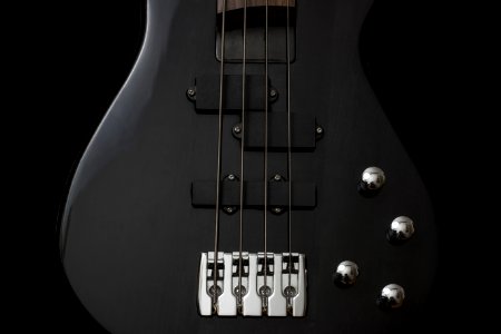 Black 4 Stringed Guitar