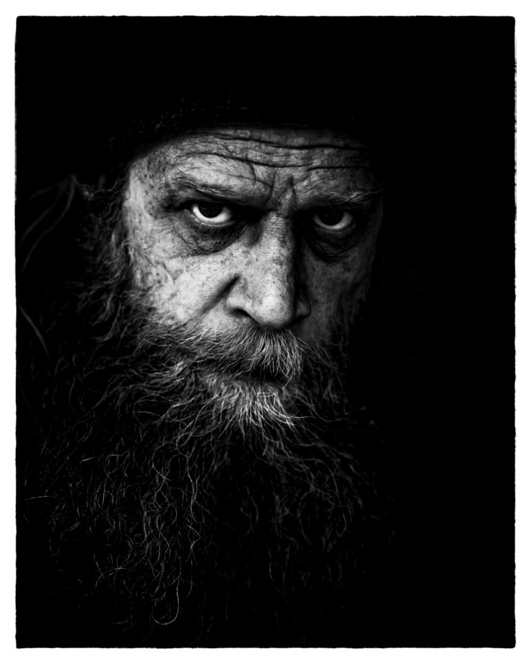 Mans Face In Grayscale Photography