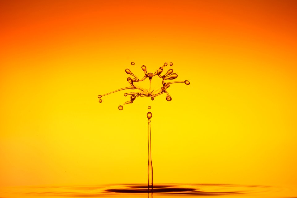 Water Droplet On Orange