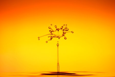 Water Droplet On Orange