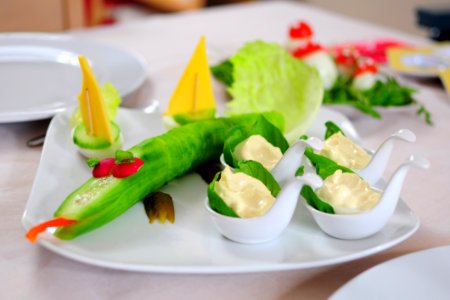 Plate Of Colorful Vegetables