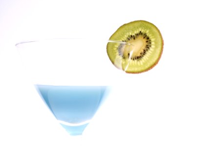 Blue Martini With Kiwi