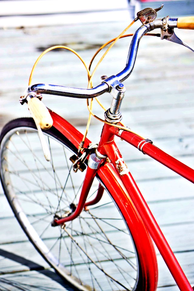 Red Bicycle Handles