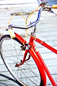 Red Bicycle Handles