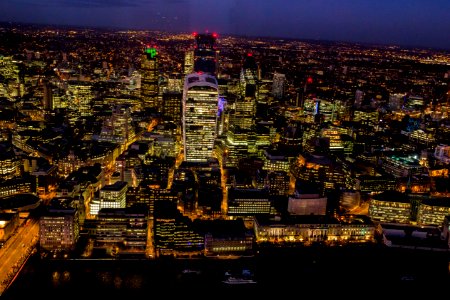 City Skyline Illuminated At Night
