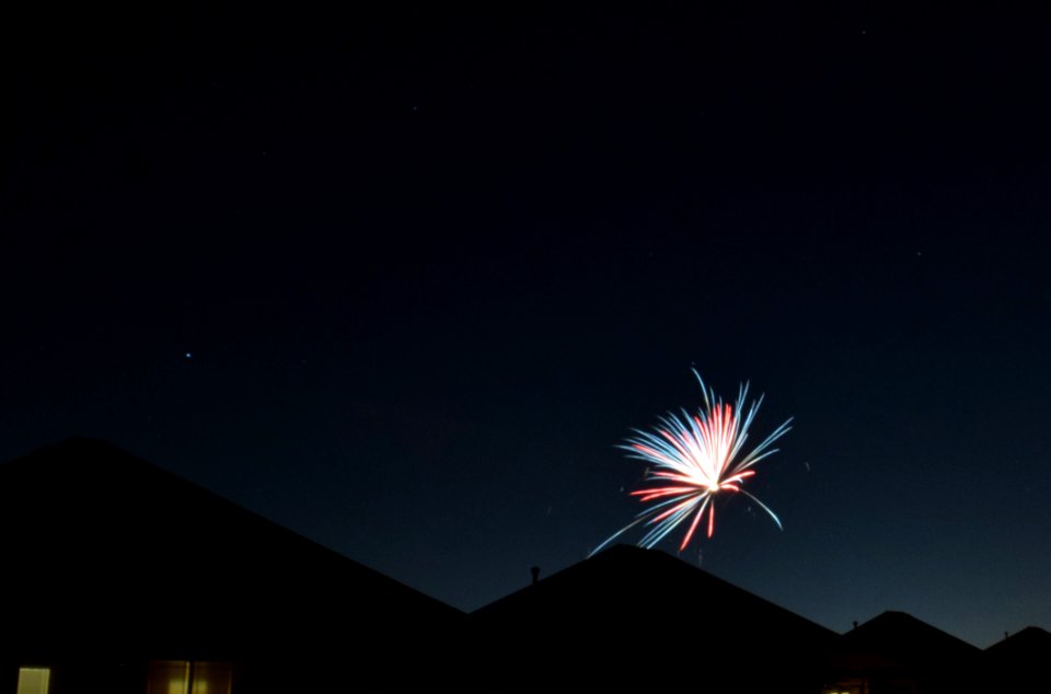 Blue Red Fireworks