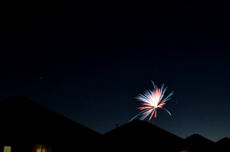 Blue Red Fireworks