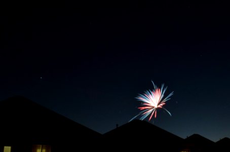 Blue Red Fireworks photo