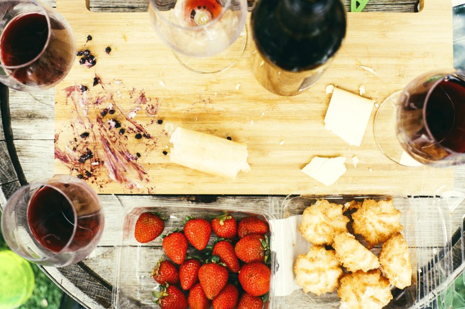 Drinks And Sweets On Tabletop photo