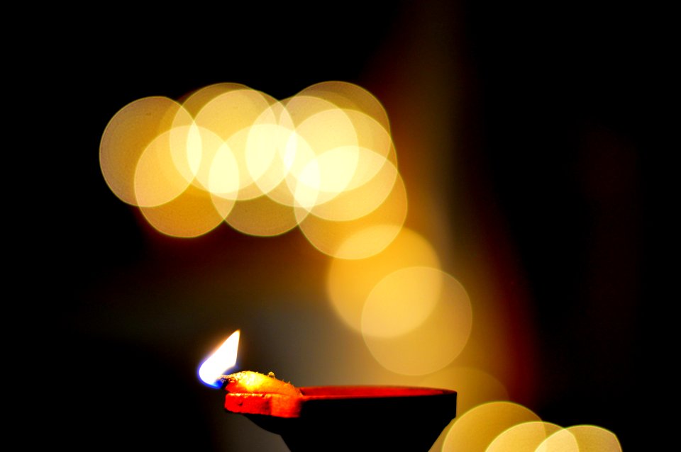 Lamp And Bokeh Lights