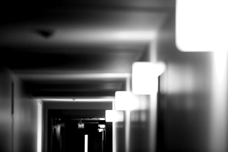 Corridor In Black And White photo